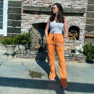 Orange Cargo Pants